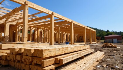 Timber Frame Construction Site
