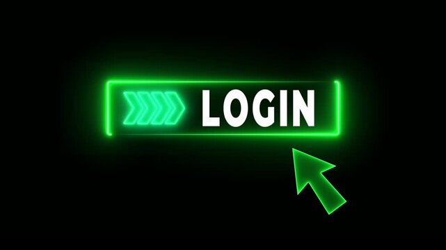 Log in concept on the transparent background.  Internet security. Account Access. Motion graphics of login icon. 4k video animation.