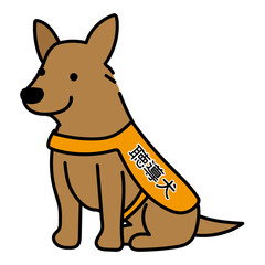 立ち耳の聴導犬