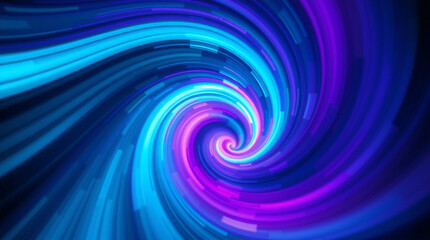 Fototapeta premium Spiral design made of smooth gradient lines twists elegantly in bold violet light.