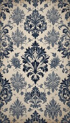 seamless damask pattern AI Generated illustration flower 