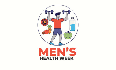 Men’s Health Week. Men’s Health concept illustration background.