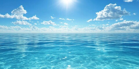 Obraz premium Clear Horizon Over Calm Waters