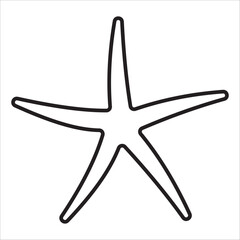 Starfish icon outline vector