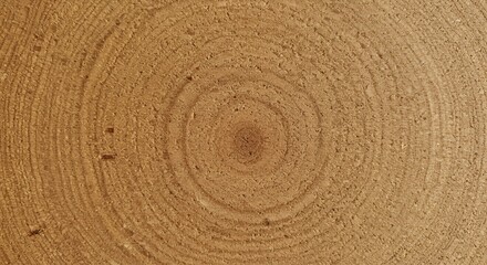 Detailed Cross Section of a Light Brown Tree Trunk