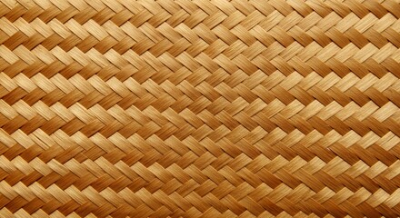 Intricate Golden Brown Woven Mat Texture