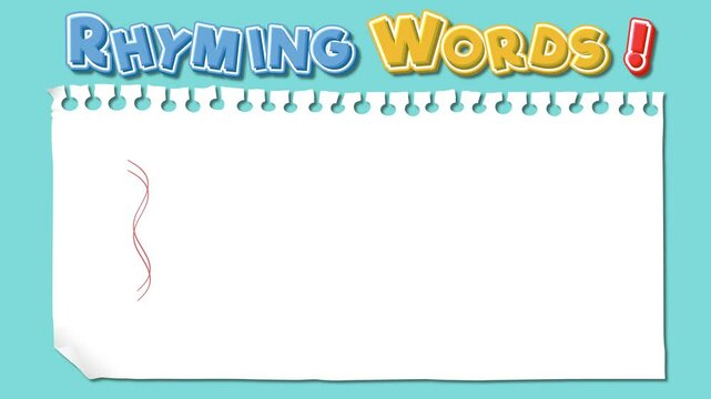 Interactive Rhyming Words Animation for Learning