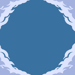 simple cloud element background frame