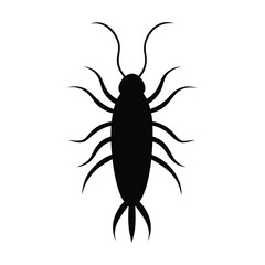 silhouette of plankton vector art illustration