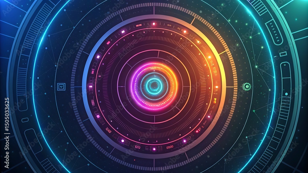 Poster abstract futuristic technology background gemini api gen-lang-client-0847638545 inspired design