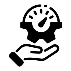 Glyph icon showing business innovation creative ideas
