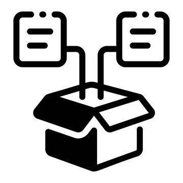 An icon of data gathering tools in glyph style
