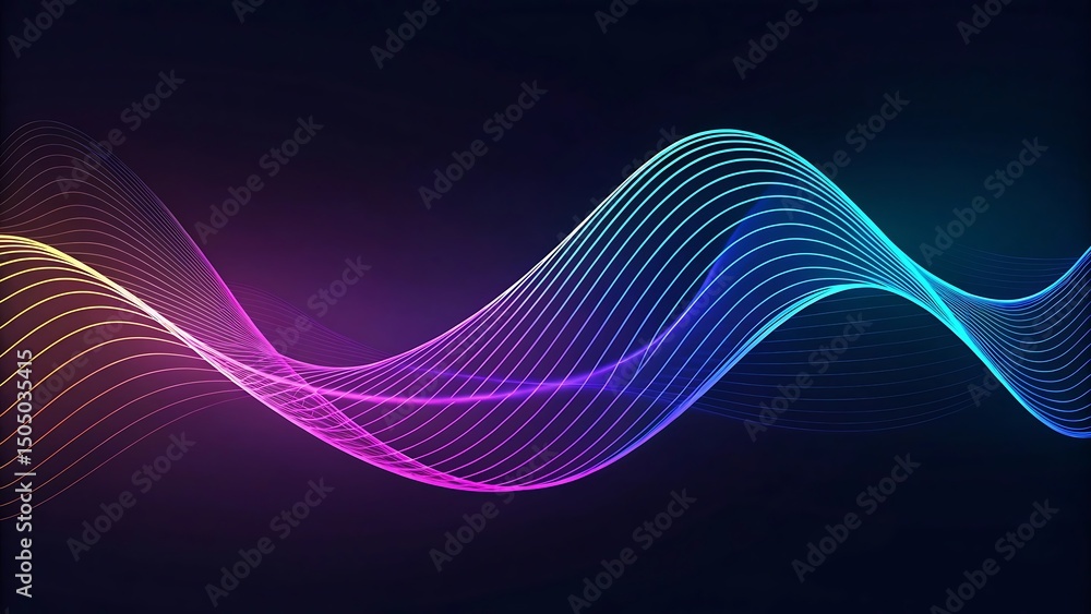 Poster abstract neon wave background gemini api gen-lang-client-0847638545 generated colorful swirling line