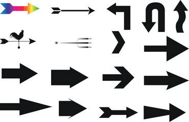 Collection of Various Arrow Symbols and Directional Indicators