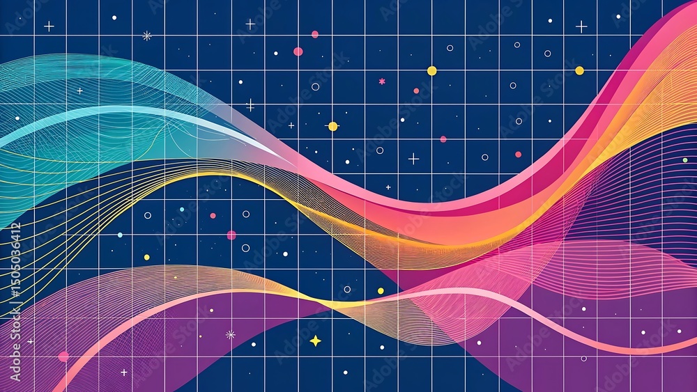Aufkleber abstract colorful waveforms gemini api gen-lang-client-0847638545 integration for data visualization