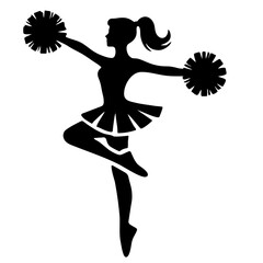 silhouette of a cheerleader