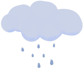 cloud and rain drops