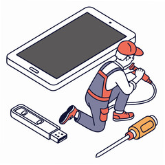 phone charge vector icon