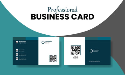 Luxury and Professional Corporate Business Card Template&mdash;Modern Minimalist Design with Clean Layout, Double-Sided Branding, and Fully Editable AI File for Business Professionals and Companies