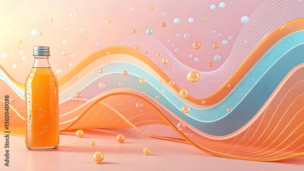 Poster refreshing orange juice bottle a gemini api gen-lang-client-0847638545 generated image