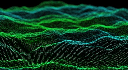 Naklejka premium Abstract digital landscape of interconnected points (1)