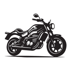 Obraz premium Motorcycle is a trend-friendly silhouette that works great with seasonal collections, festive themes, and social media content