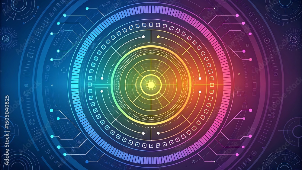 Aufkleber abstract technology background gemini api gen-lang-client-0847638545 inspired circular design