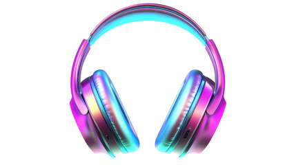 Colorful Modern Headphones Isolated on White Background
