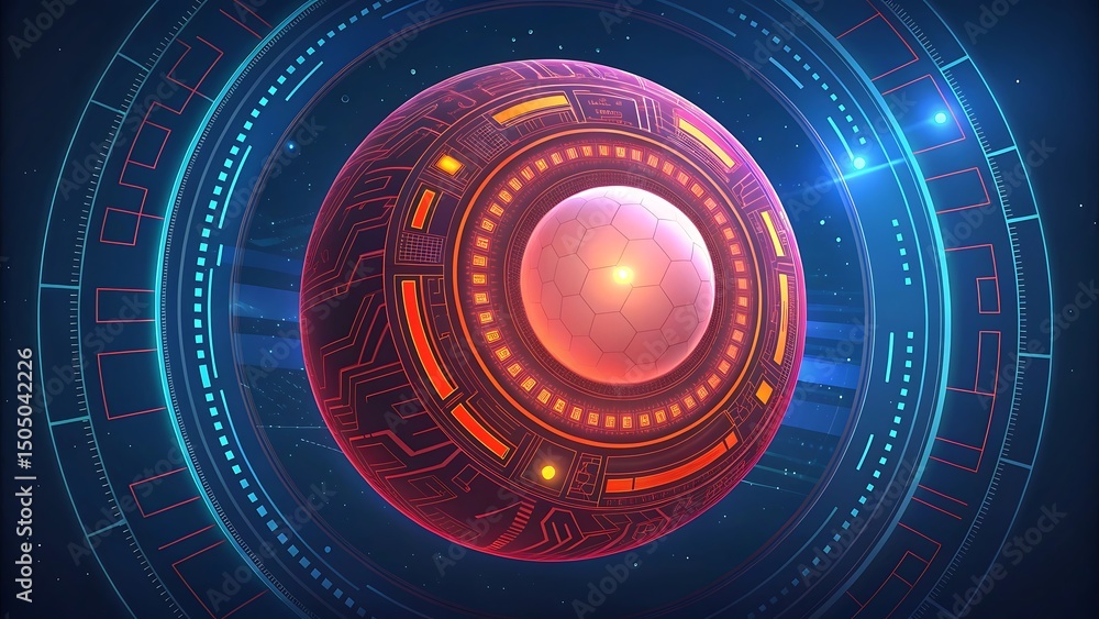 Poster futuristic orb gemini api gen-lang-client-0847638545 and advanced technology sphere