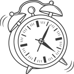 vintage alarm clock ringing early morning wake up time
