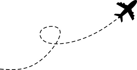 Travel Airplane Dotted Line Element