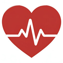 Heartbeat / heart beat pulse flat icon for medical apps and websites