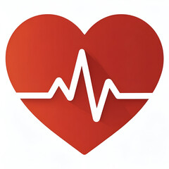 Heartbeat / heart beat pulse flat icon for medical apps and websites