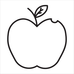 Apple icon outline vector