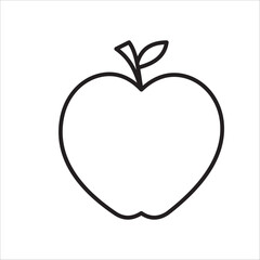 Apple icon outline vector