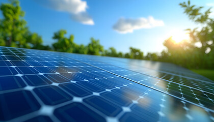 solar panels on the roof