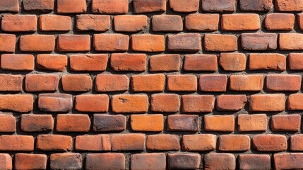 Obraz premium Rustic red brick wall texture, a detailed architectural background image for design inspiration