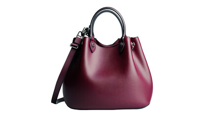 Fototapeta premium Elegant burgundy leather tote bag