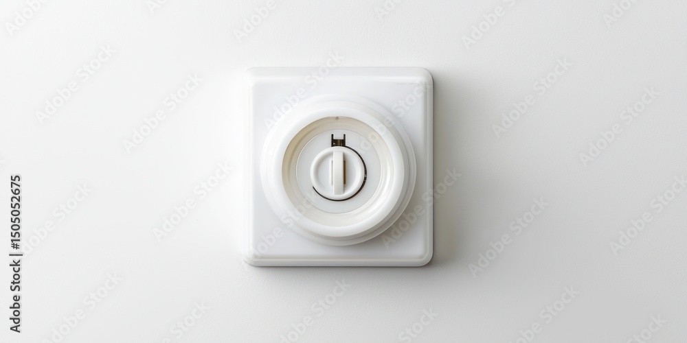 Poster e27 lamp socket with switch on white background