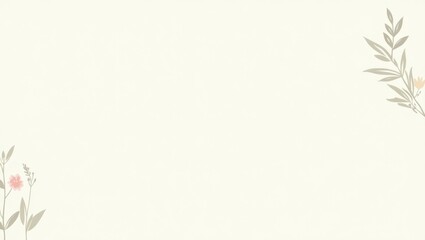 Obraz premium Elegant Floral Background Design Pastel Flowers and Greenery on Cream