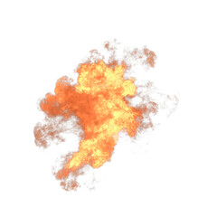 Fire Explosion isolated on transparent background
