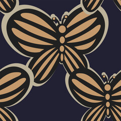 Butterfly Neutral Colour Seamless Pattern Design