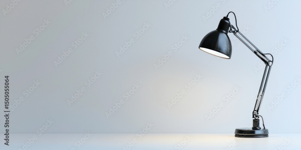 Poster foldable led smart lamp for workspace on white background