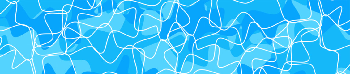 Blue water background of a swimming pool with reflections, vector version