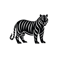 Naklejka premium Tiger vision logo vector illustration isolated on white background
