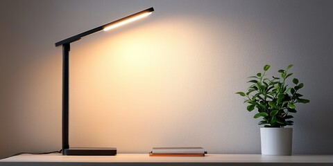 Minimalist USB-powered desk lamp on white background