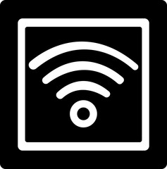 Wi-Fi icon, simple black flat wifi wireless internet symbol, mobile phone wifi network sign, wi-fi signal, wifi app illustration isolated on transparent background. Network sign for web and apps.