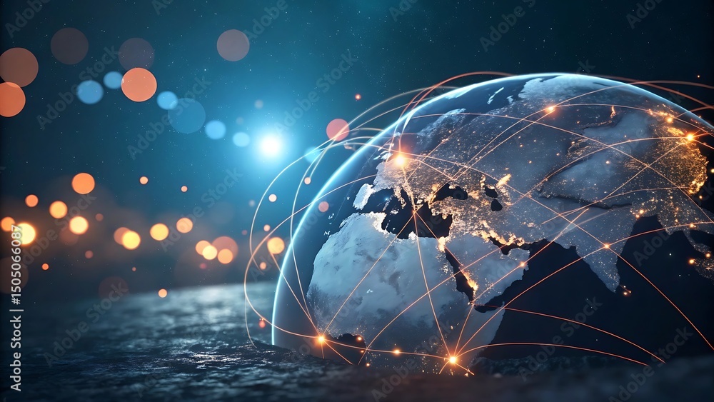 Aufkleber global network connectivity exploring the world with gemini api gen-lang-client-0847638545