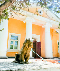 Old neglected soviet sanatorium and resort