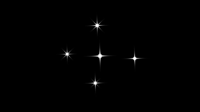 High-quality star twinkle background animation with sparkling particle lights floating on a black night sky. Captured in stunning 4K for meditative, celestial, or outer space themes.